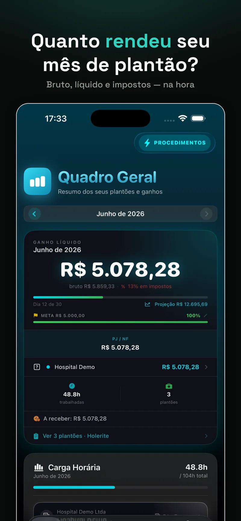 Registra Plantão: quanto rendeu seu mês de plantão